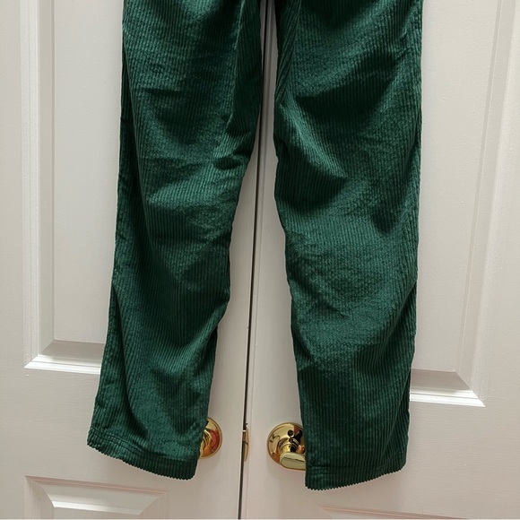 NWT Pact Wide Wale Corduroy Straight Leg Pants Organic Cotton Dark Green size XS - Picture 10 of 16